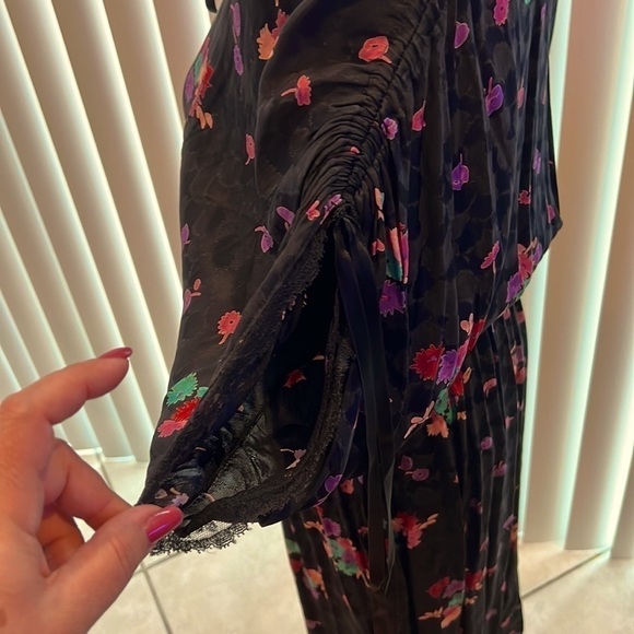 Marion Digne Floral Vintage Slip Dress Petite Size 2 - Picture 3 of 6